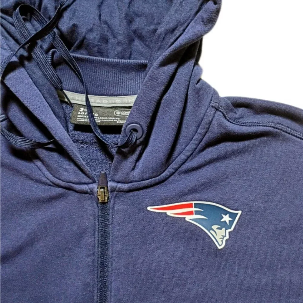 Under Armour NFL Combine Authentic New England Patriots Men Hooded Jacket Size L
